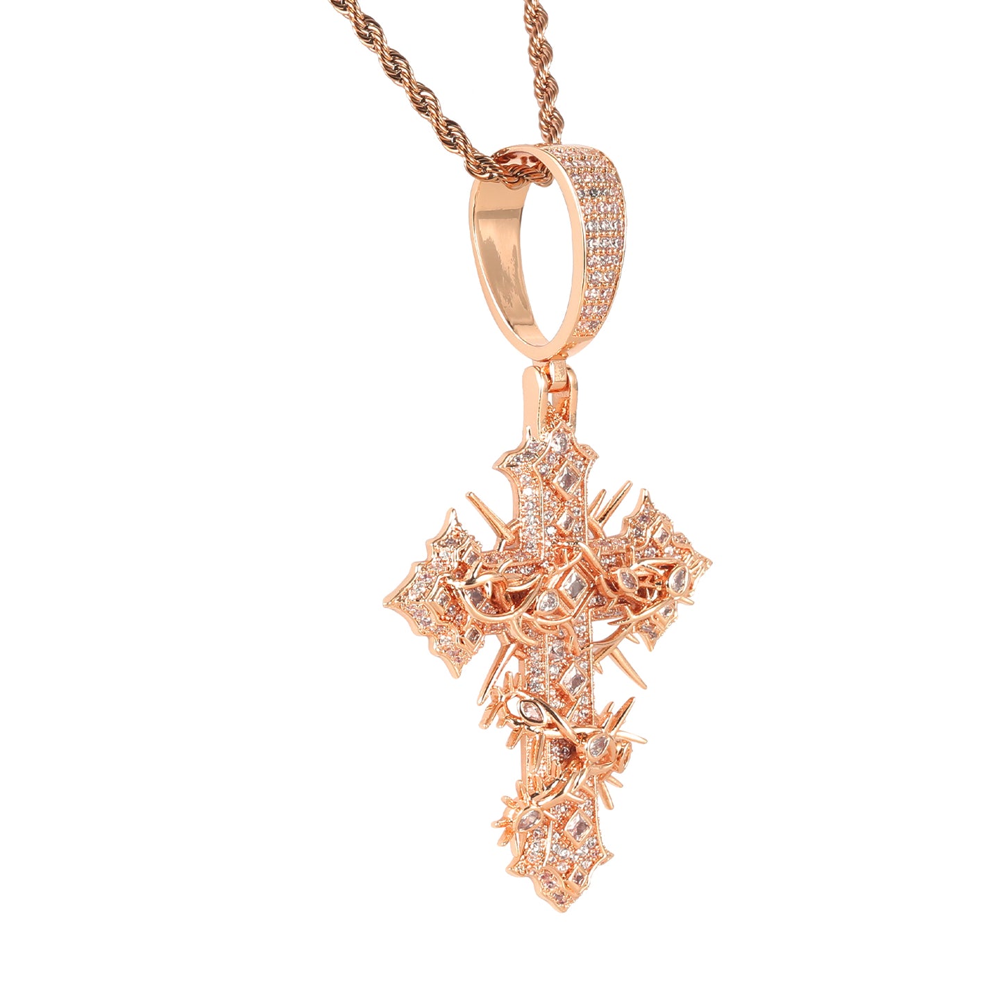 Spikey Cross Chain
