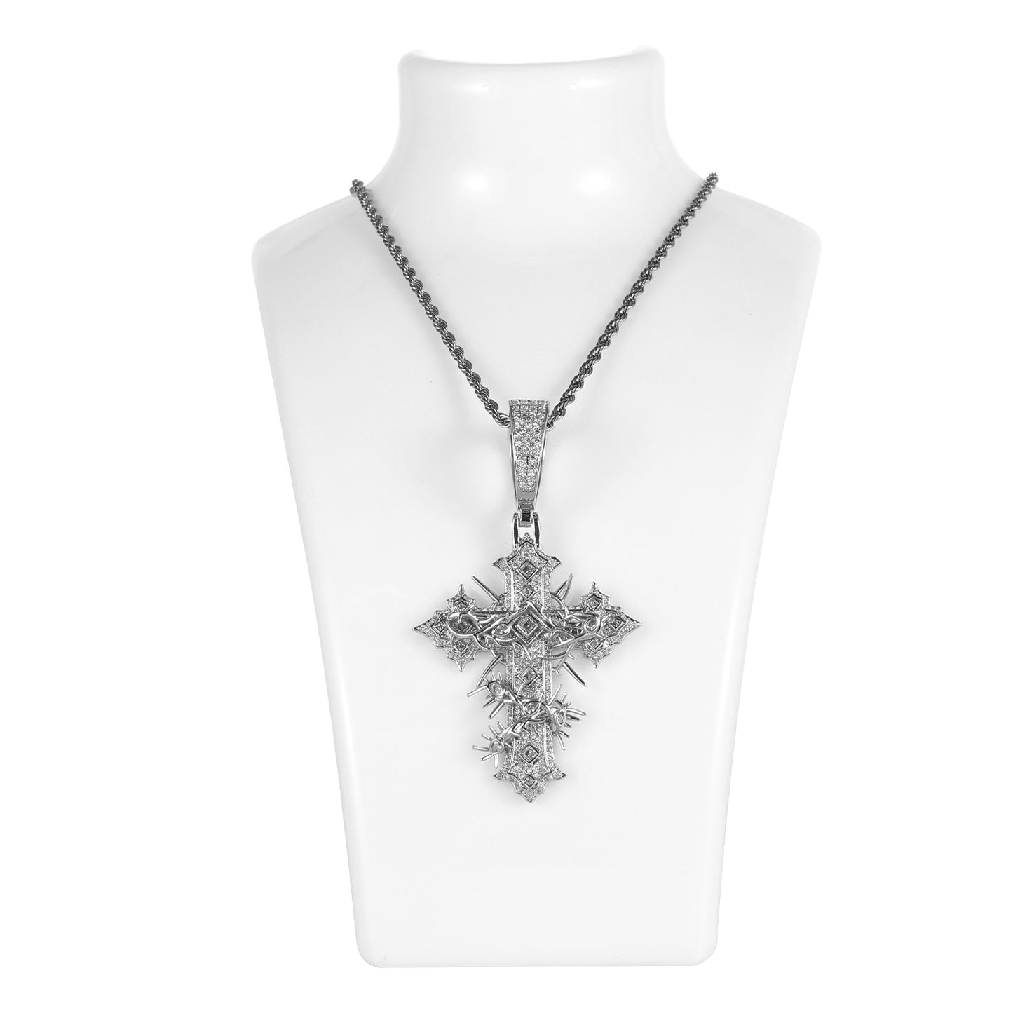 Spikey Cross Chain